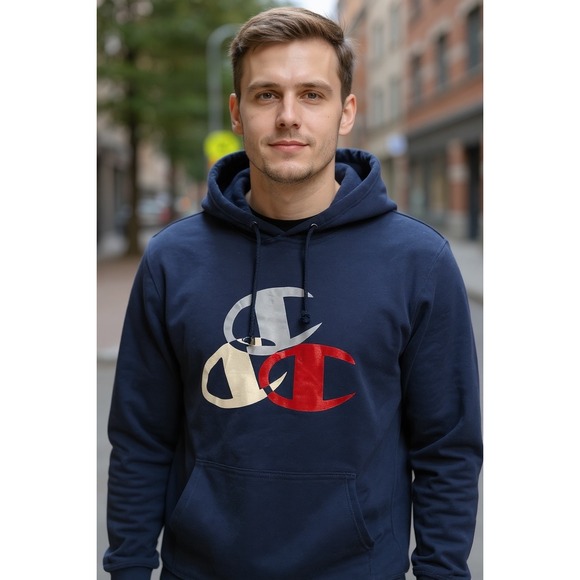 Champion Pullover Hoodie Logo Sweatshirt Men's Xl - Picture 5 of 6